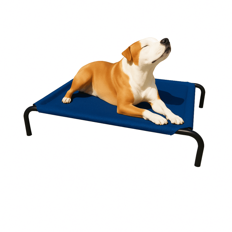 Elevated Dog bed M blue